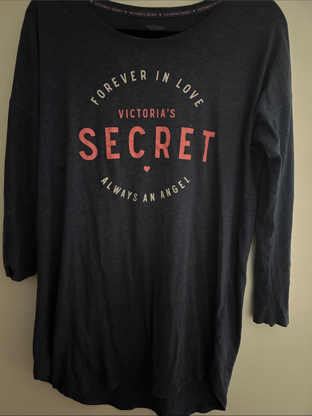 Victoria's Secret pijama  Long Sleeve Shirt with Pink Logo